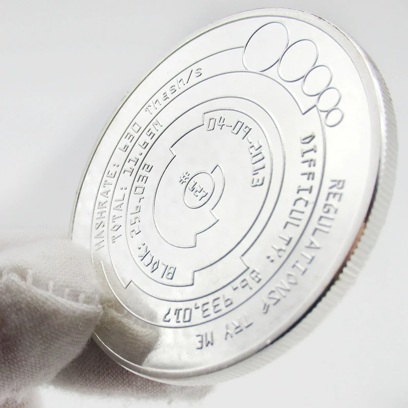 Биткоин Okcoin Проби ME BTC медаль серебряная копия монет сувенир металлические