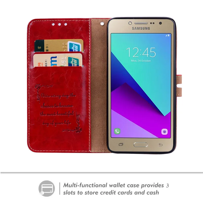Бумажник чехол для Samsung Galaxy J2 Prime Чехлы SM G532F G532 кожа защитный книжка чехлы