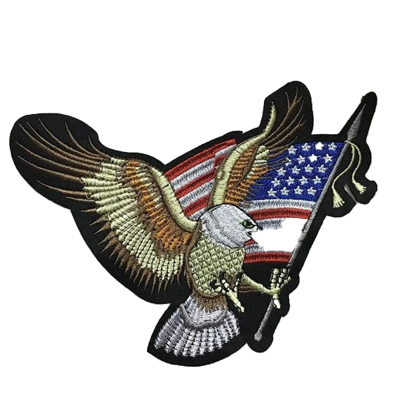 Women/Men/Kids 20cm eagle american flag embroidery patches for clothing deal with it patch clothes Diy T-shirt/Jeans/Coat | Дом и сад