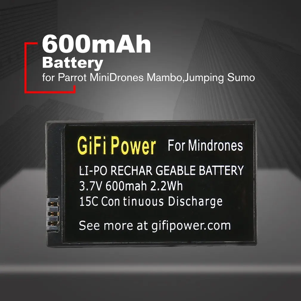 3,7 V 600mAh литий-полимерный аккумулятор с защитной микросхемой для мини-дронов Parrot Jumping Sumo Mini Drone Rolling Spider