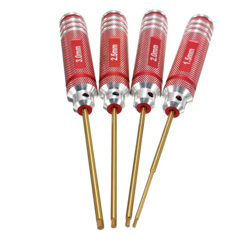 4Pcs AZLRC ONERC Hex Driver HSS titanium H1.5/H2.0/H2.5/H3 Tool Set Red For RC Drones FPV Quadcopter Installation Repair DIY | Игрушки и