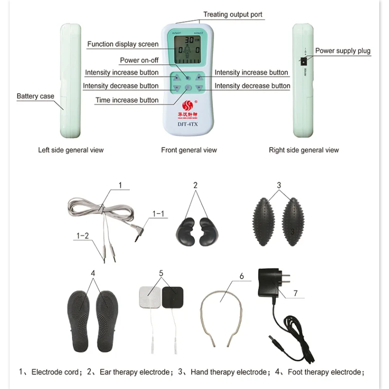Peripheral Neuropathy Treatment Device DJT-4TX Diabetes Holographic Impulse Electrotherapy Acupoint Stimulator |