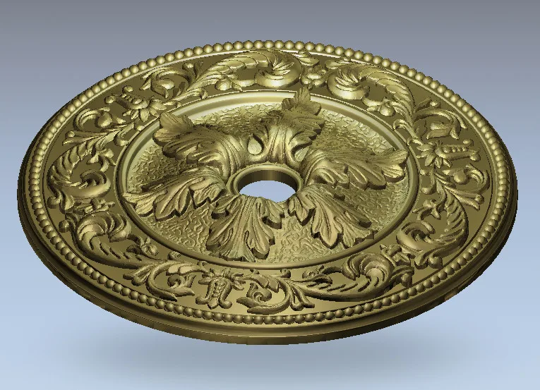 

3D Round plate ring Relief Model in STL format for CNC Router Carving Engraving Artcam aspire R14