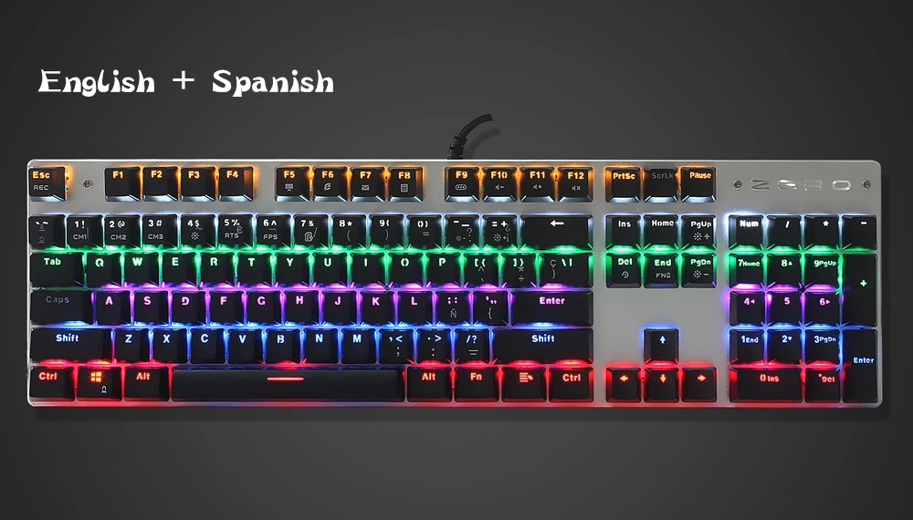 Metoo Edition Mechanical Keyboard 87 104 keys USB Blue Switch Gaming Keyboards for Tablet Desktop Russian Hebrew Arabic