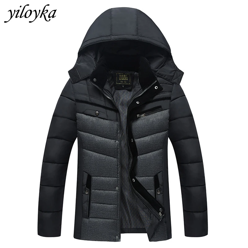 

New Jackets For Men 2019 For Winter Brand Jacket Men Parkas bomber jacket Hooded Coats Patchwork Padded Jacket Male Parka