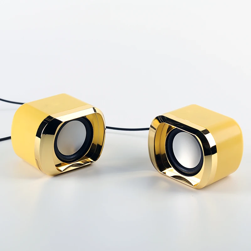 ABGN-USB 2,0 динамик для ноутбука s Проводная стерео мини компьютерная Колонка для настольного компьютера ноутбука ПК MP3 MP4 3,5 мм AUX в золотом цвете