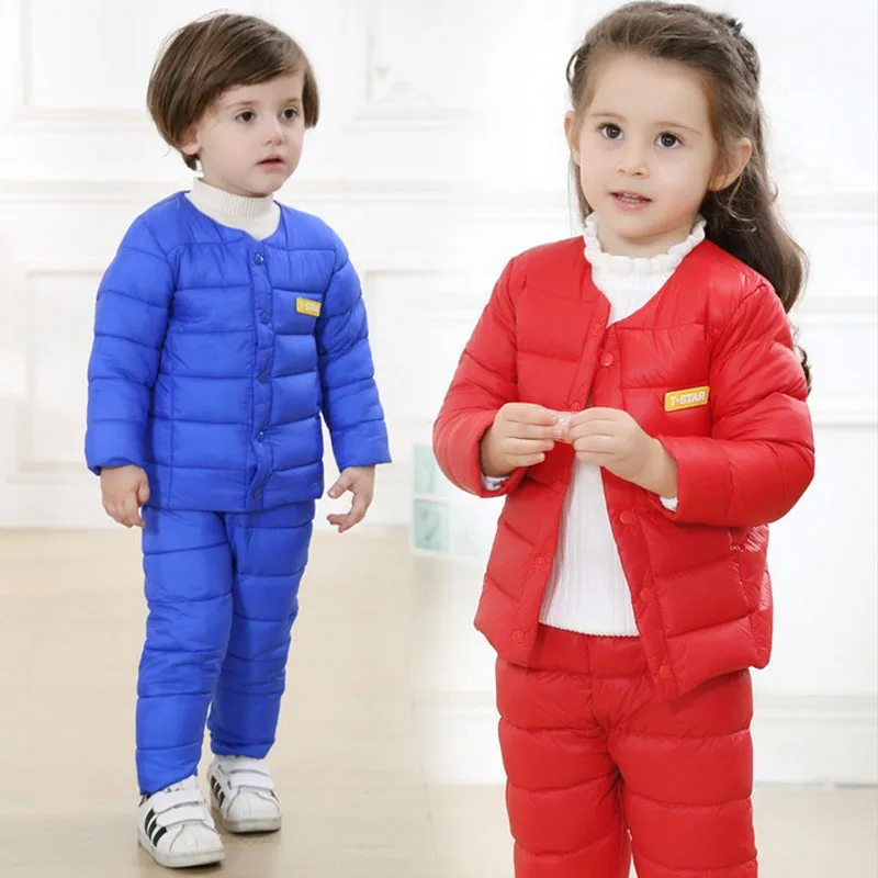 Зимний костюм куртка Комплект детской пуховое одежды Из 2 предметов пальто+брюки