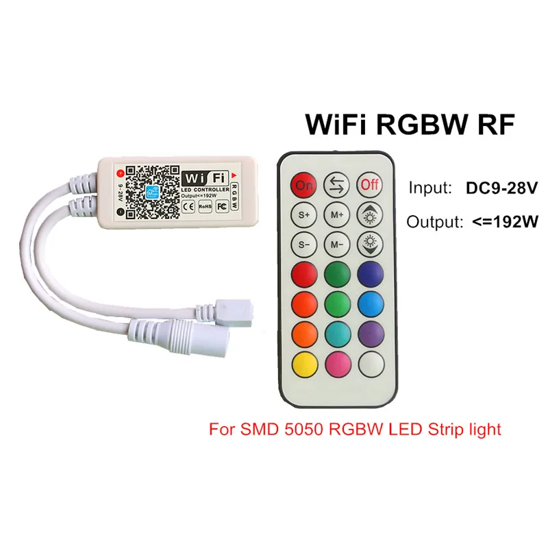 WiFi RGBW RF Magic Home WiFi rgb-контроллер Smart APP Amazon Alexa Google светодиодный пульт дистанционного управления Pixel для 5050 RGB RGBW WS2812B WS2811 - Испускаемый цвет: WiFi RGBW RF