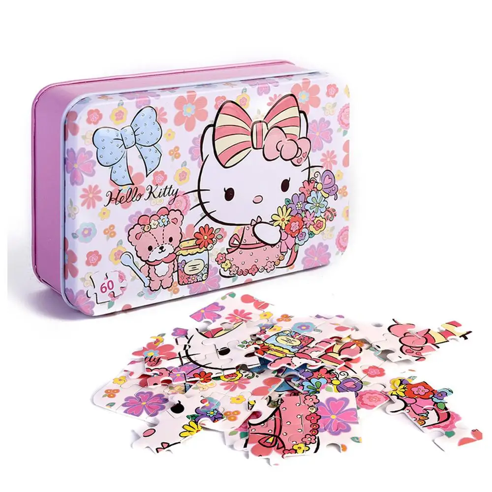 Пазлы Hello Kitty 60 шт. блестящая головоломка для детей Обучающие Развивающие пазлы