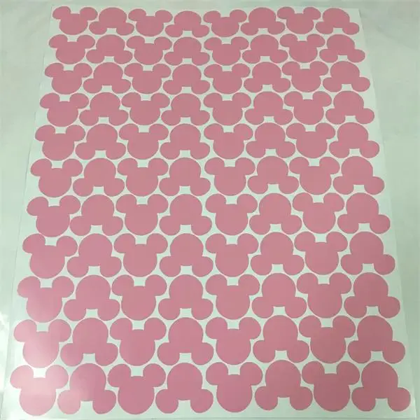 Soft Pink 88 шт./компл. с Микки Маусом Мышь головы настенные наклейки для детской комнаты чашки бутылка украшение плакат доске этикетки виниловая художественная Наклейка на стену - Цвет: Soft Pink