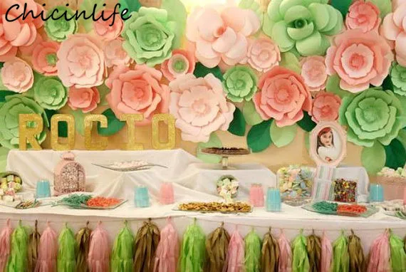 

Chicinlife 1 шт. 30/40 см DIY искусственные бумажные цветы фон свадебный душ свадебный декор дети на день рождения товары для вечеринки