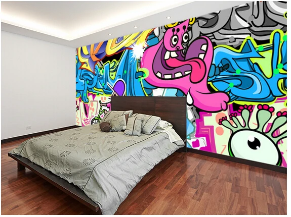 Пользовательские 3D художественные обои городские граффити 3d настенные фрески