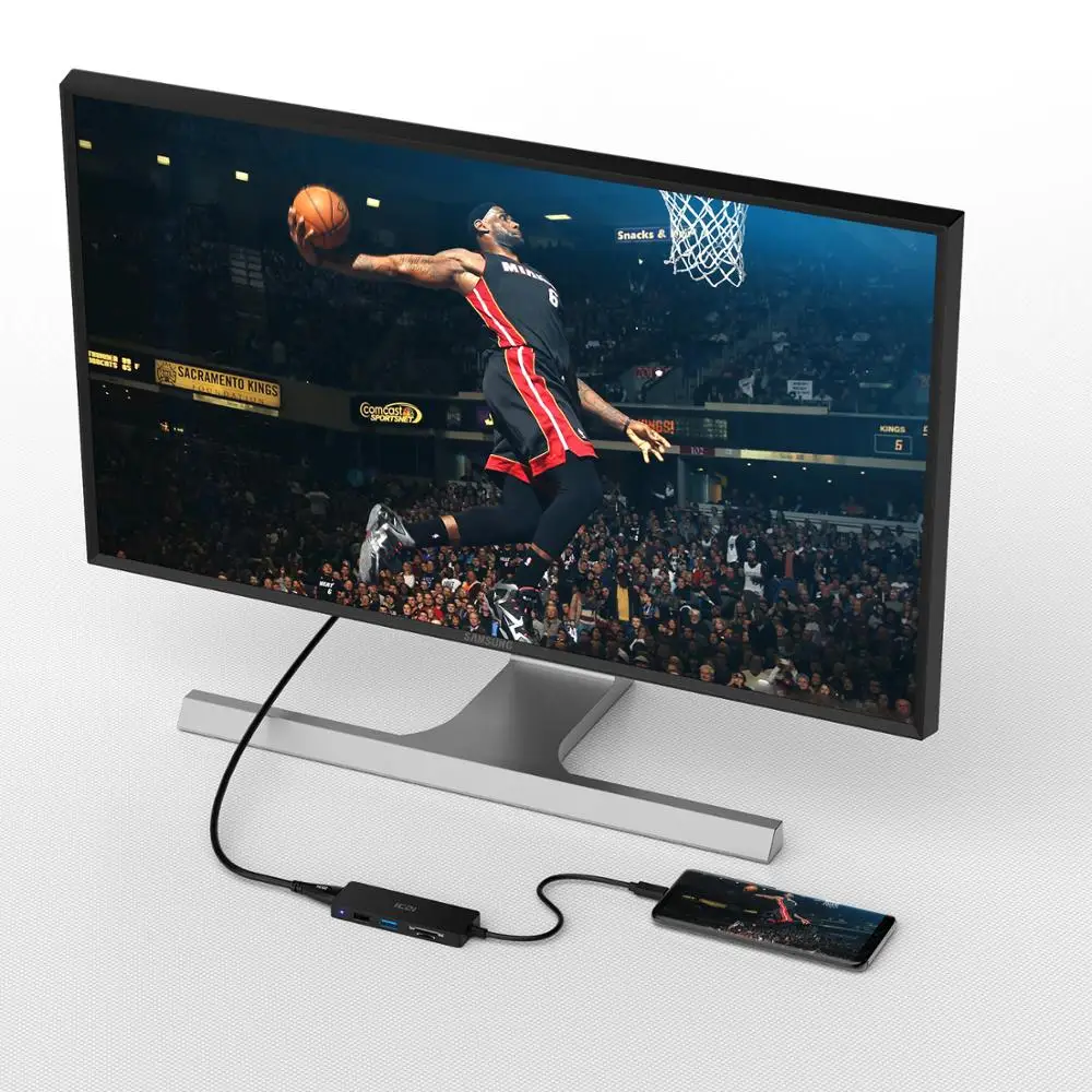 ICZI 4K USB C к HDMI 3 0 2 SD TF Порты адаптер Тип конвертер концентратор для ноутбука Macbook Pro