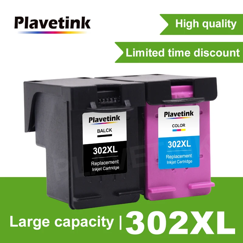 Plavetink 302XL чернильный картридж Замена для HP 302 XL Deskjet 2130 2135 1110 3630 3632 Officejet 3830 3834 4650