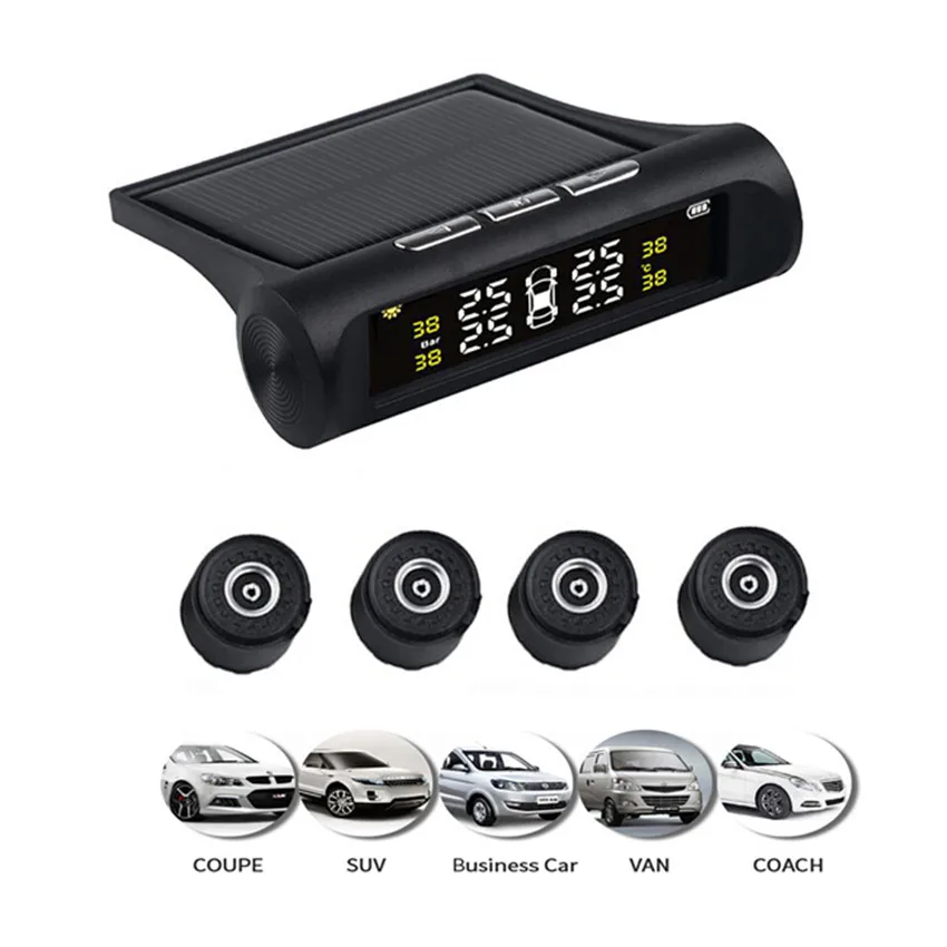 Система контроля давления в шинах TPMS цифровой прибор для с зарядкой от USB