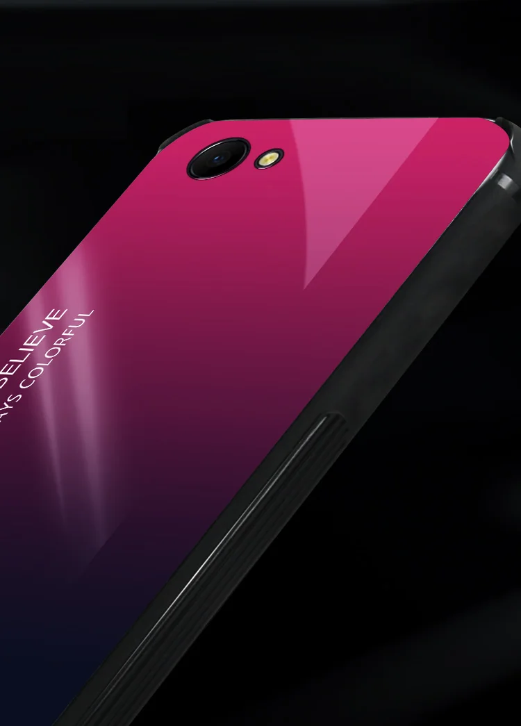 Роскошный чехол для OPPO Realme 1 силиконовая рамка из закаленного стекла модная