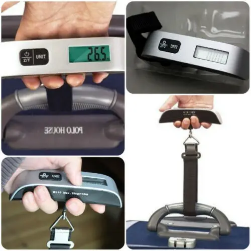 

50kg/110lb Digital Electronic Luggage Scale Portable Suitcase Scale Handled Travel Bag Weighting Fish Hook Hanging Scale