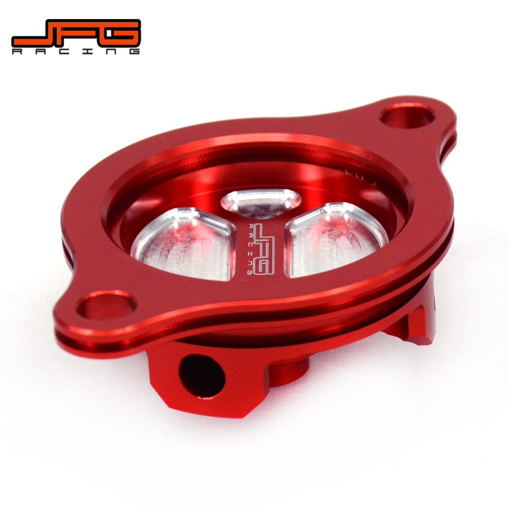 Крышка алюминиевого Красного масляного фильтра CNC для мотоцикла HONDA CRF450R 2002 2008