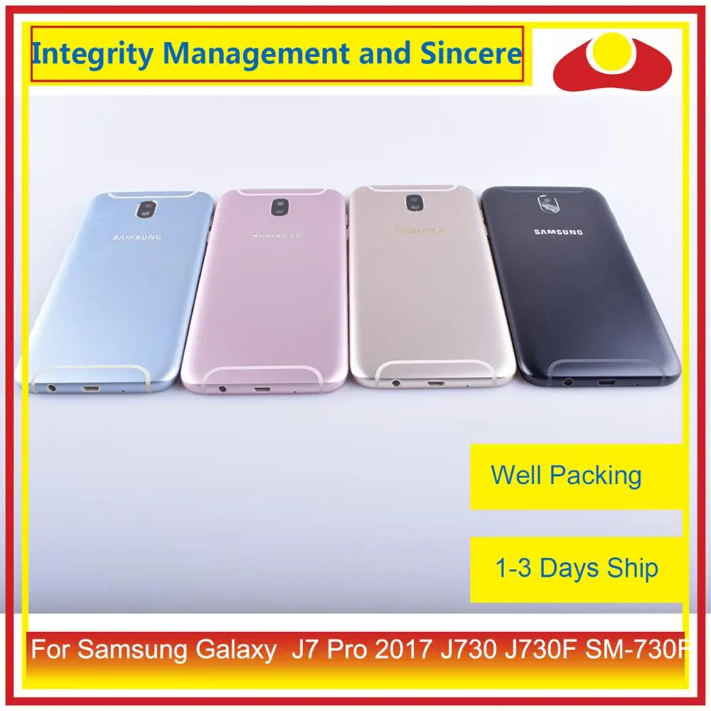 Оригинальный корпус для Samsung Galaxy J7 Pro 2017 J730 J730F с аккумулятором каркас двери задняя