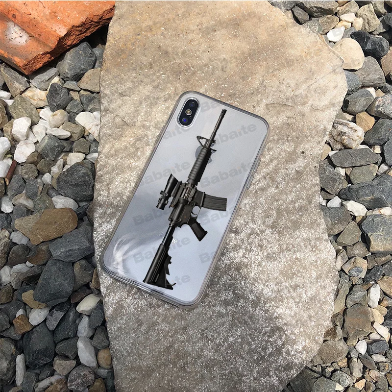 A6 Babaite снайперская винтовка AK 47 Винтовки Пистолеты Coque Shell чехол для телефона для iPhone 7 7plus X XS MAX 6 6S 8 8Plus 5 5S XR чехол - Цвет: A6