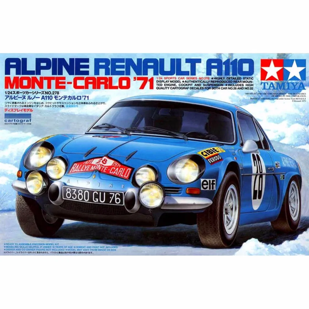 OHS Tamiya 24278 1/24 Alpine A110 Monte Carlo модель автомобиля комплекты для строительства|model building