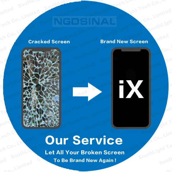 Обновление обновления ремонт услуги для iPhone X XR Xs Max 11 12 Pro сломанное стекло ЖК