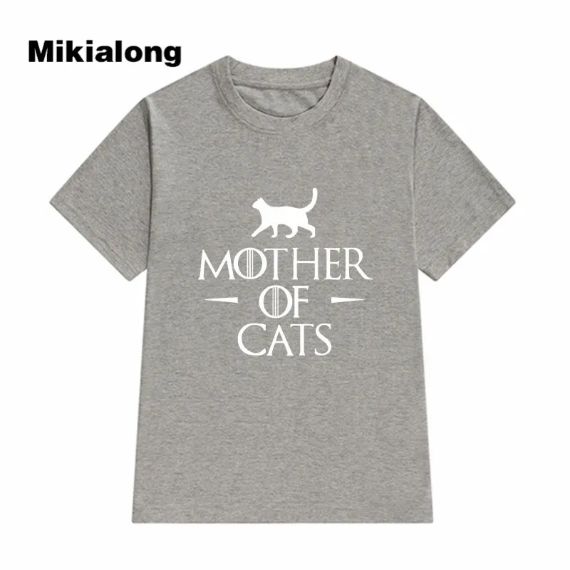 Женская футболка с принтом кошки черная или белая матери лето 2019|cat t shirt|camisetas mujertee