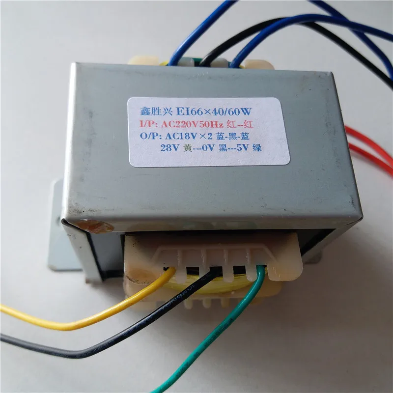 18V-0-18V 1.4A 28V 0.2A 5V трансформатор 220V вход 60VA EI66 * 40 усилитель мощности активный