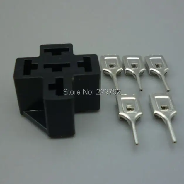 shhworldsea Automotive Relay Sockets 5 Pin PCB Mount For Series Relays Car Connector Auto Holder 6.3mm terminal | Автомобили и