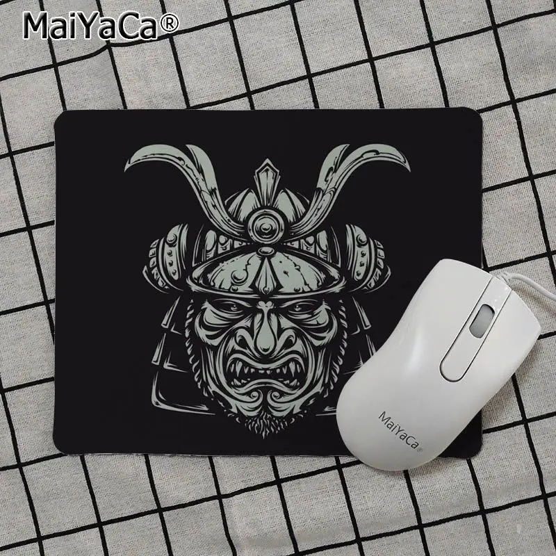 No Lock Edge18x22cm Maiyaca персонализированные крутые модные Самурайские маски 2 силиконовый коврик для мыши игровой Гладкий коврик для письма настольные компьютеры мат игровой коврик для мыши - Цвет: No Lock Edge18x22cm