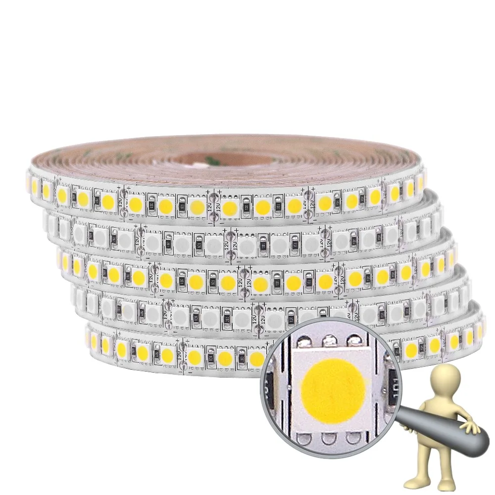 SMD 5050 RGB Светодиодная лента 5 м 600 светодиодный DC 12 В не водонепроницаемый Fita