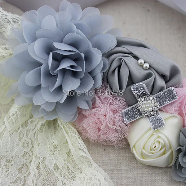 2 шт./компл. модный серебристо серый пояс и соответствующая повязка на голову