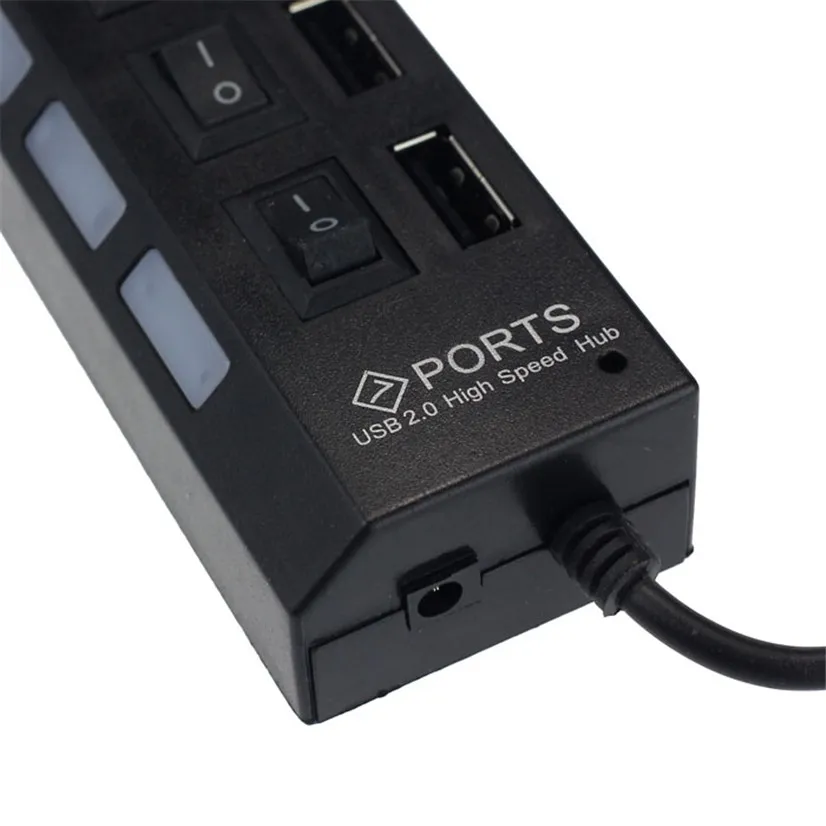 Заводская цена лидер продаж Новый 7-портовый светодиодный адаптер USB 2 0