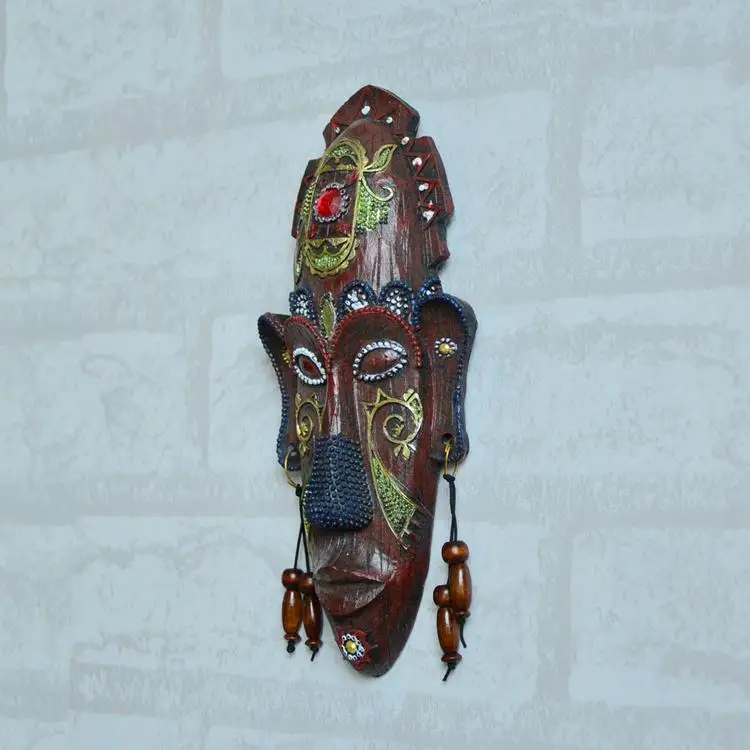 Африканская маска маленькая настенная полимерная панель креативное украшение