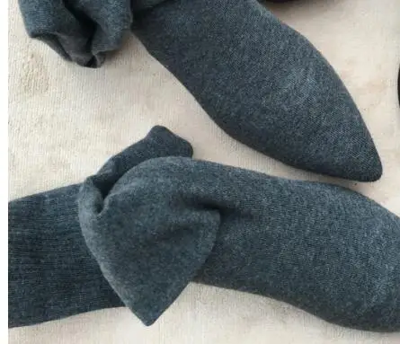 7cm Новейшие модные вязаные серые женские высокие сапоги эластичные ботфорты на тонкую ногу Женская обувь на тонком каблуке с острым носком - Цвет: 7cm