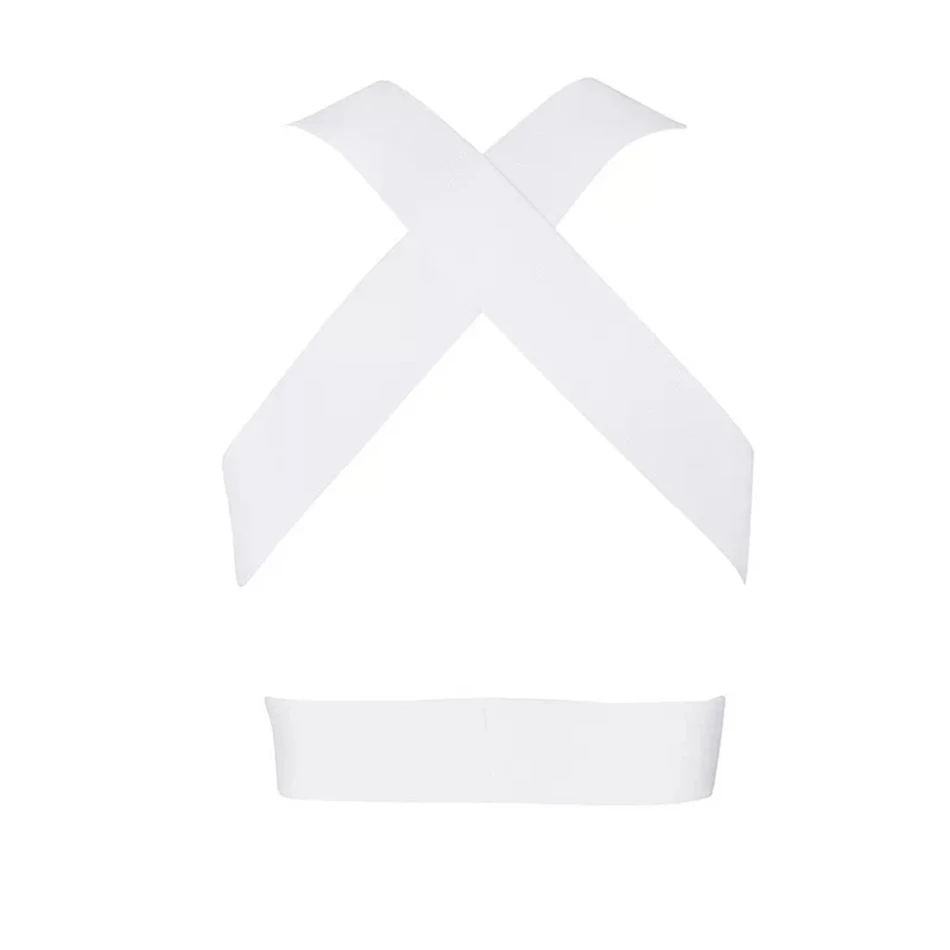 Leger Babe Rayon Black Red White Bandage Crop Tops Fashion Casual Summer Sexy Women Sleeveless Party Celebrity Style FH32 Женская
