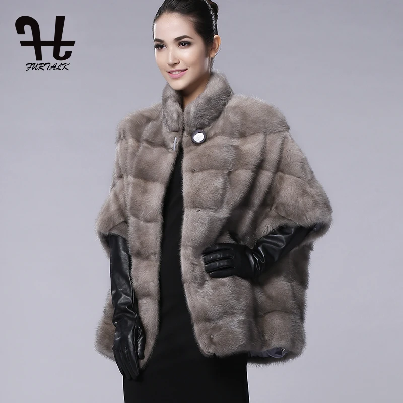 FURTALK бренд России Зимние Женщин Настоящее природный норки пальто женские зимние