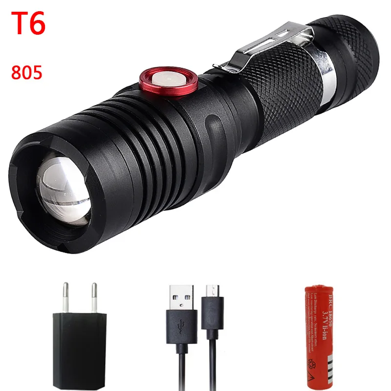 Option E Z20 Micro USB Перезаряжаемый светодиодный фонарик 4000 люменов CREE XM-L2 U3 Zoomable 18650 Батарейный Переключатель ВКЛ/ВЫКЛ охотничий светильник - Испускаемый цвет: Option E