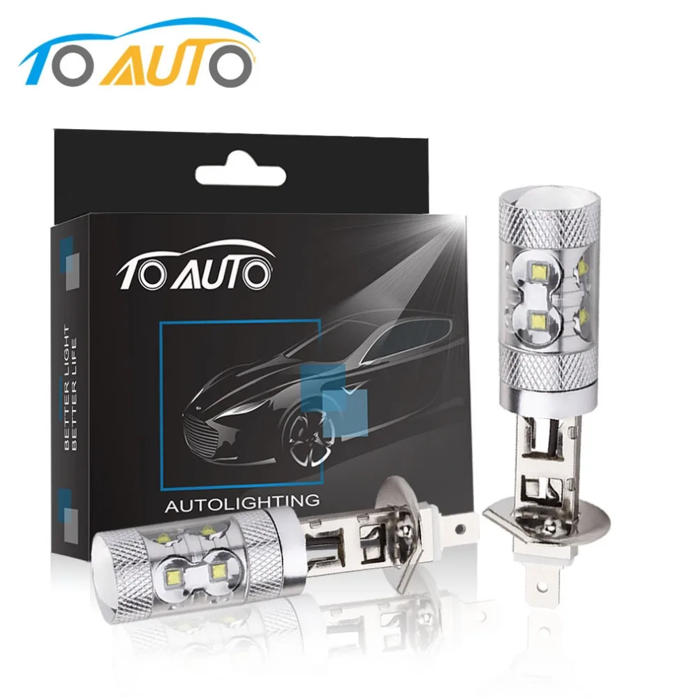 2 шт. Автомобильные светодиодные лампы H1 12 В 60 Вт 6000 К|car light bulbs|bulb 12vh1 cree |