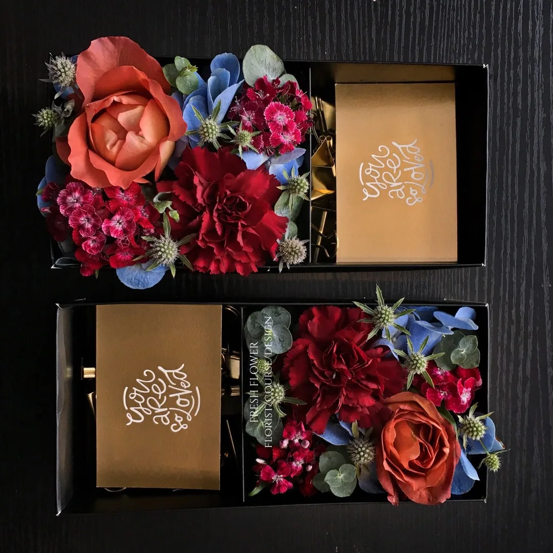 Goddess's Day Simple And Light Folding Flower Box Square Rectangular Jacquard Gift Packing | Дом и сад