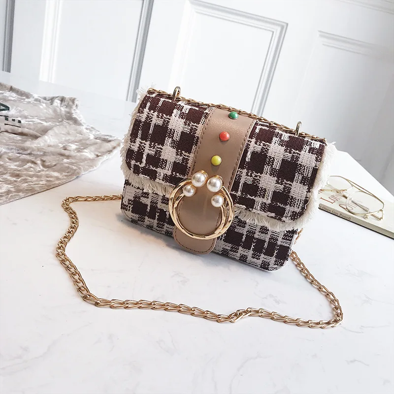 Роскошная шерстяная маленькая сумка женская 2018 новая Корейская версия дамской