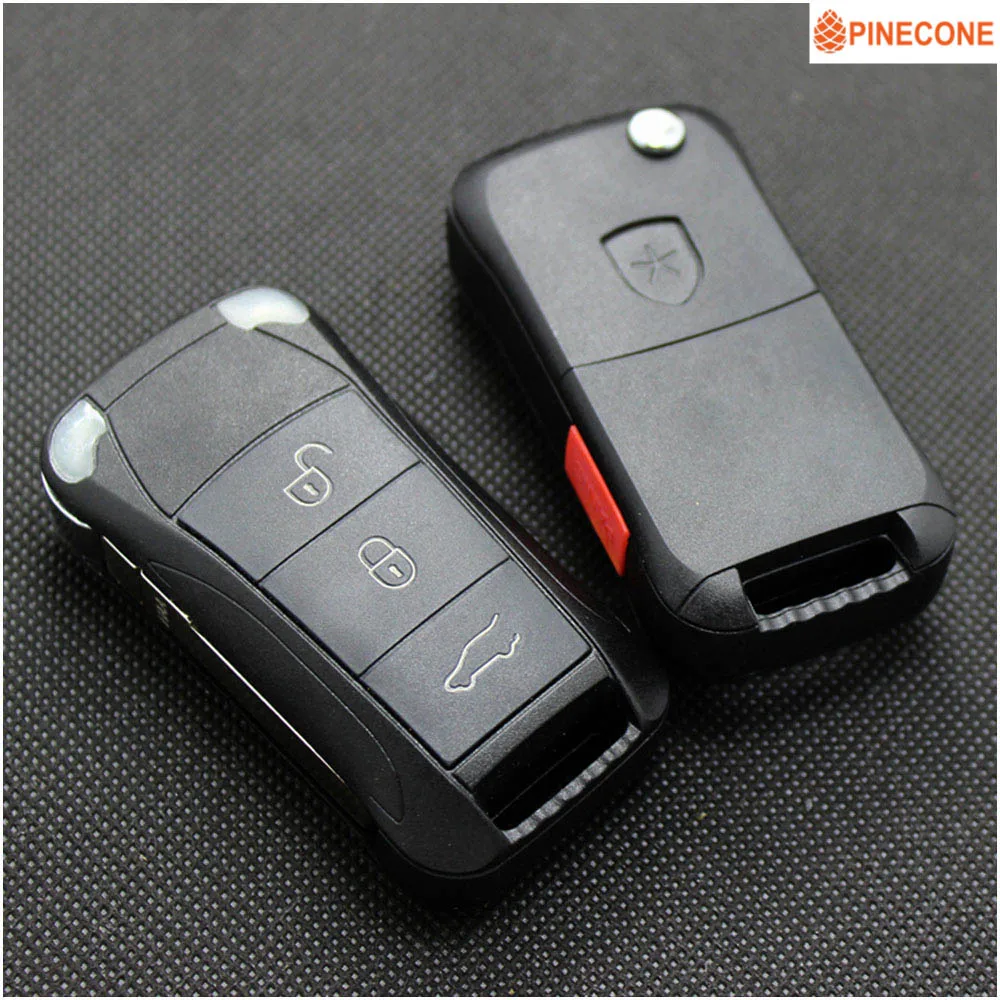 PINECONE бренд для PORSCHE CAYENNE S GTS ключ 2/2 + 1/3/3 1 кнопка Замена чехол ключа с нережущей