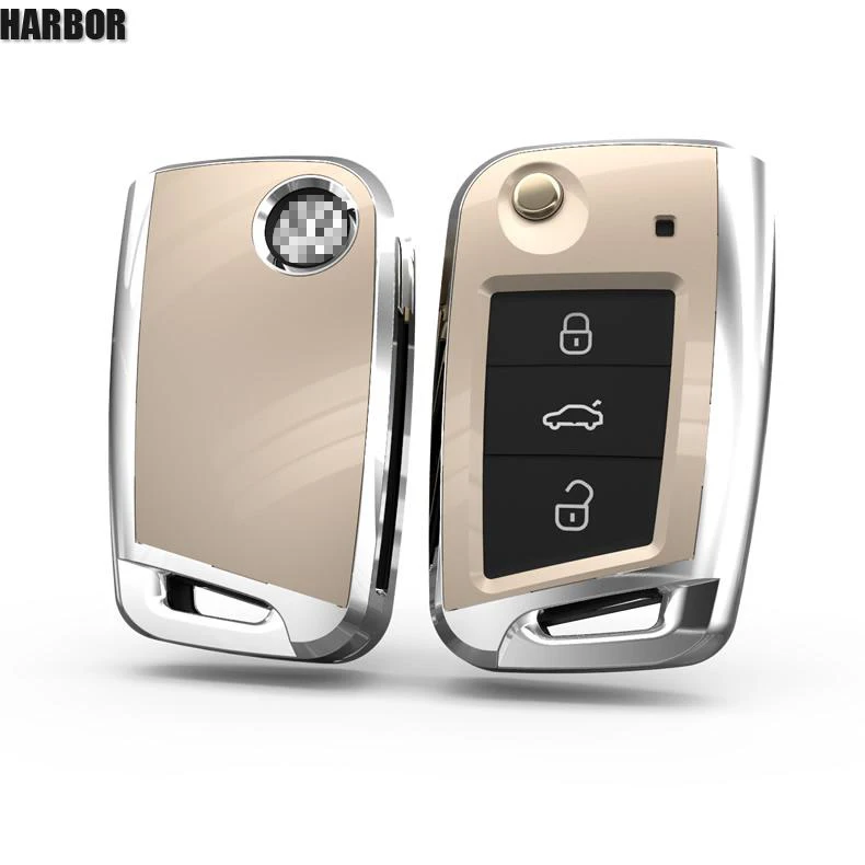 Harbor 3 кнопки силиконовый чехол для брелка с ключом VW Polo 2016 Golf 7 MK7 Skoda Octavia Combi A7 SEAT Leon