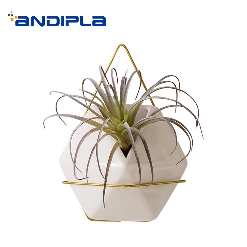 Настенная ваза в скандинавском стиле керамическая железная художественная