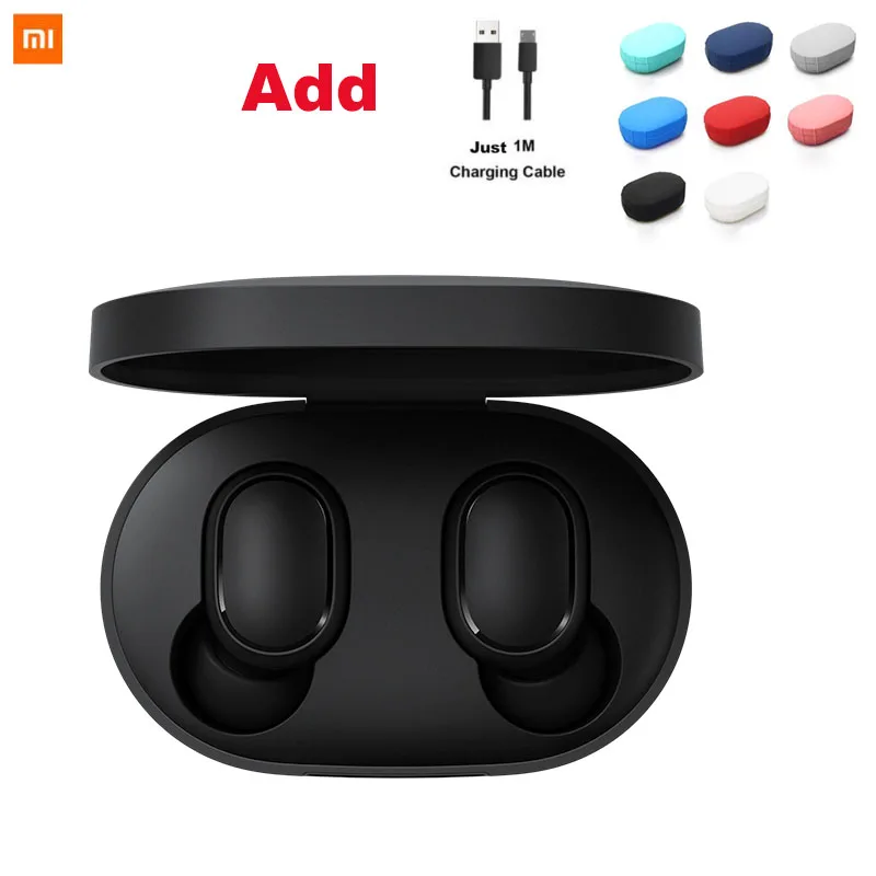 Xiaomi Redmi Airdots TWS Bluetooth наушники стерео бас Bluetooth 5,0 Eeadphones с микрофоном свободные Наушники управление AI