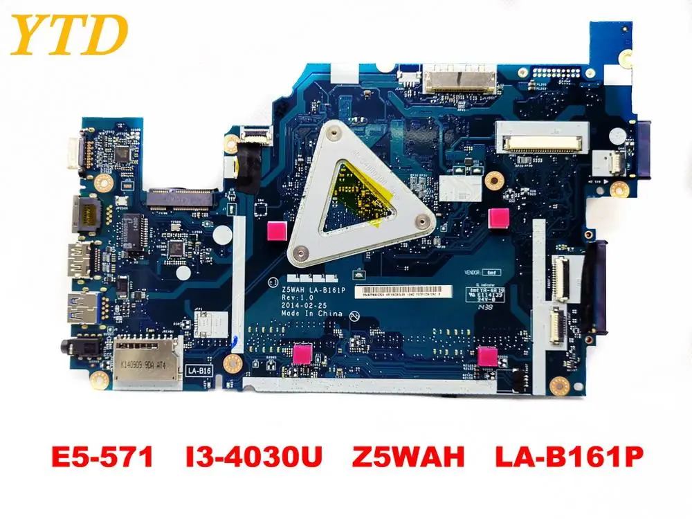 Оригинальный Для ACER E5 571G Материнская плата ноутбука 571 I3 4030U Z5WAH LA B161P испытанное