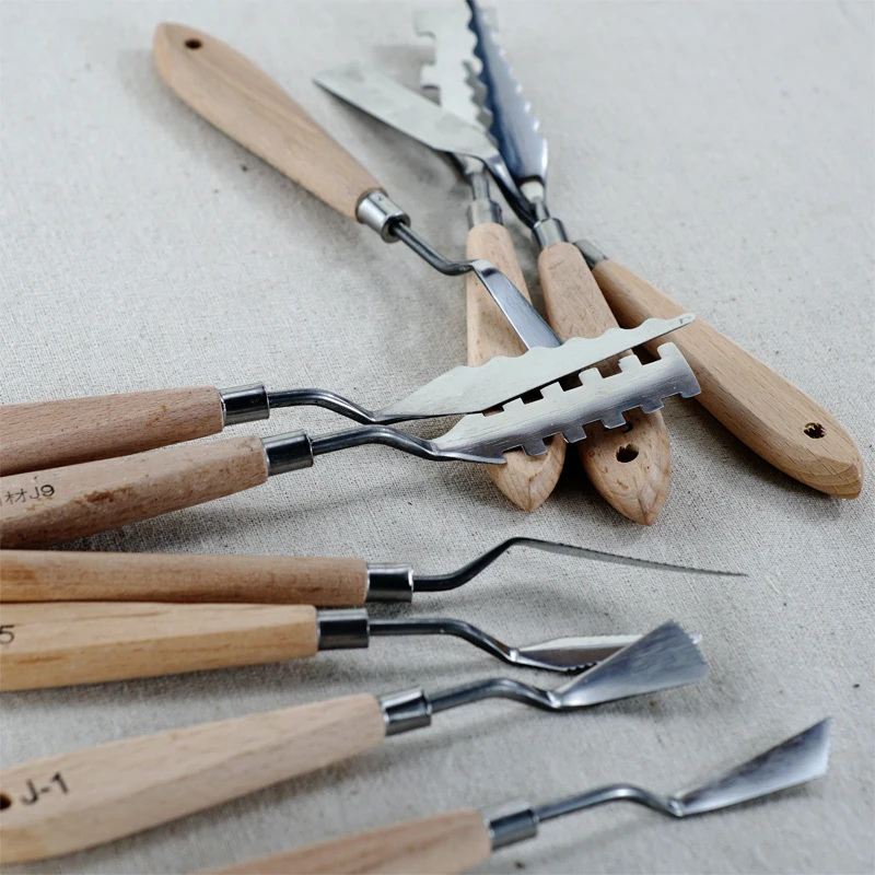 

10 Pieces/ lot Steel Professional Oil Painting Palette Knife palette knife Texture palette knife Spatula Paint