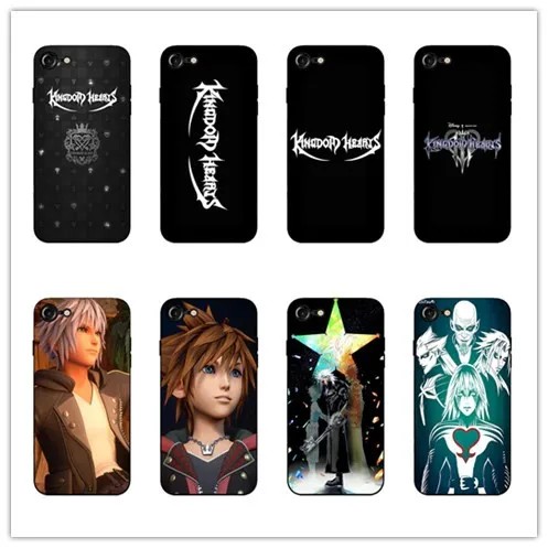 Kingdom hearts iii axel sora riku черный супер мягкий силикагель сотовый телефон чехол для iPhone 5
