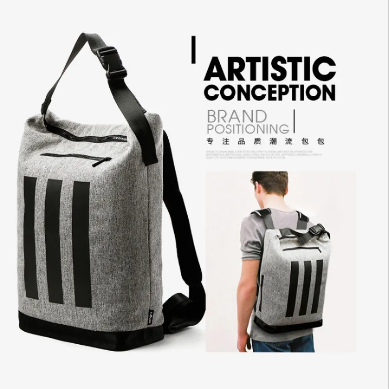 TUGUAN 2017 новые холст полоса конверт Водонепроницаемый Для мужчин Backpack16 дюймов