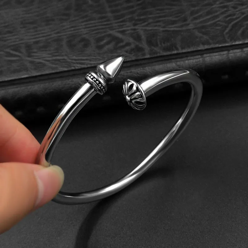 Retro Nail Shape Bangle High Polishing Stainless Steel Bracelet Cuff Bracelets &amp Bangles for Women Vintage Wrist Band Viking | Украшения